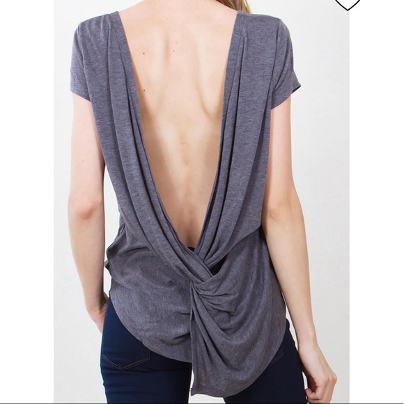 Sugar Lips Open Back Twisted Tee - Picture 2 of 8